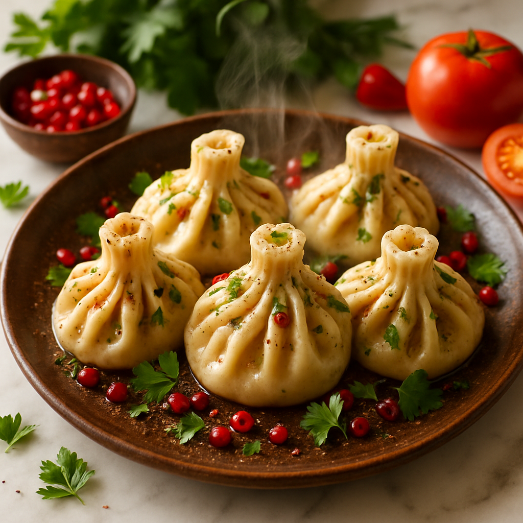 Georgian Khinkali Spiced Meat Dumplings