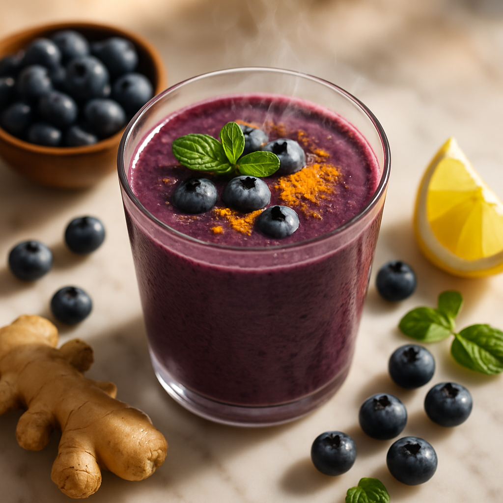 Ginger Blueberry Anti Inflammatory Smoothie