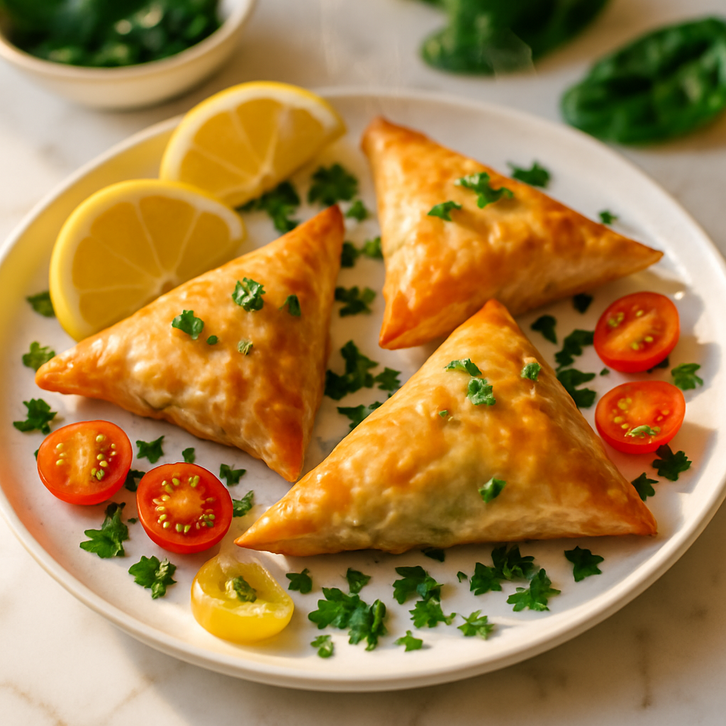 Golden Spanakopita Triangles