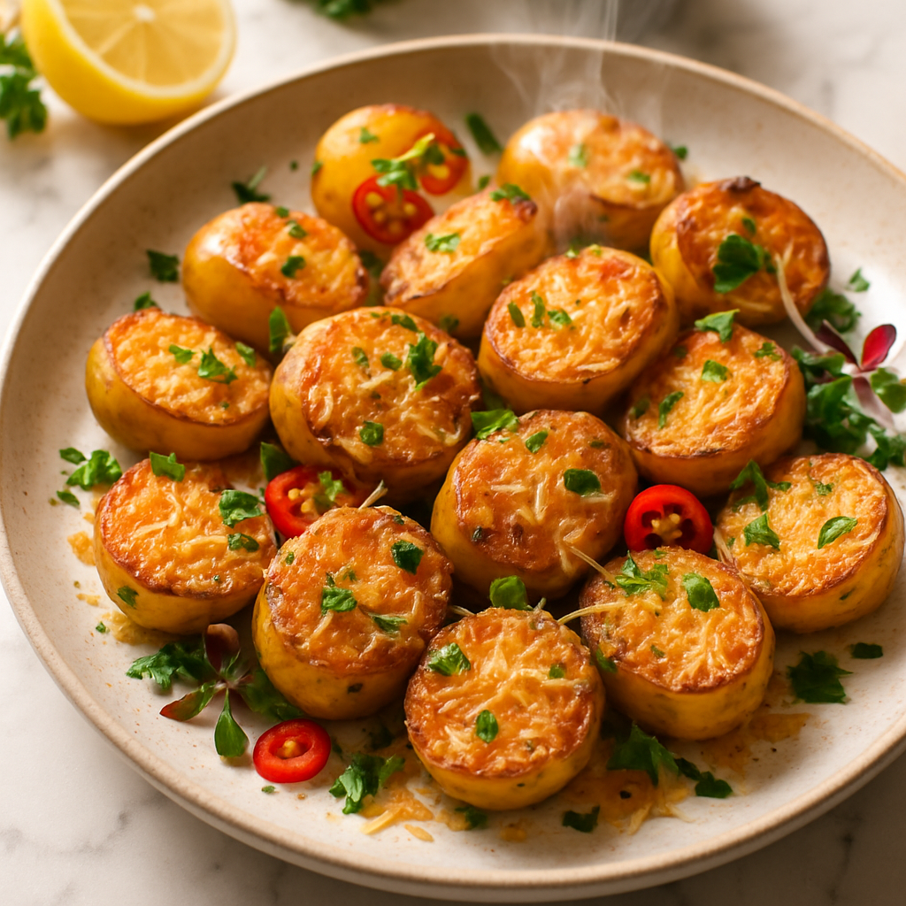 Grated Parmesan Crusted Potatoes