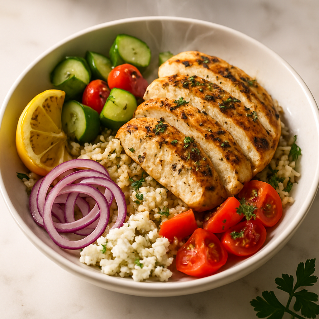 Greek Lemon Herb Chicken Bowl