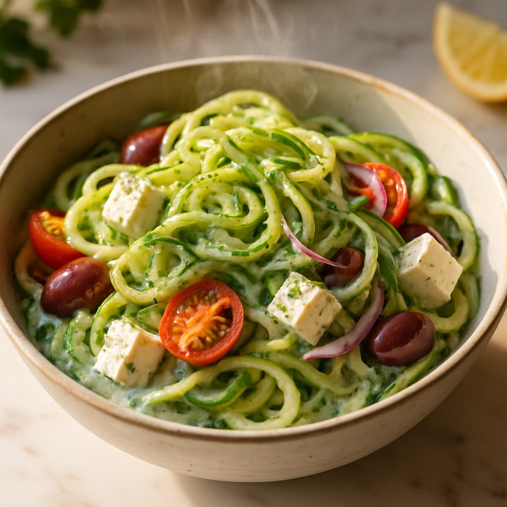 Greek Tzatziki Cucumber Noodle Salad