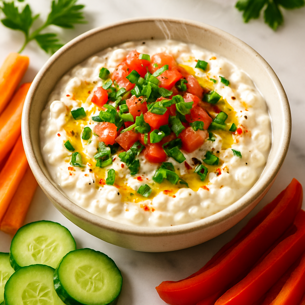 Greek Yogurt Cottage Cheese Protein Dip