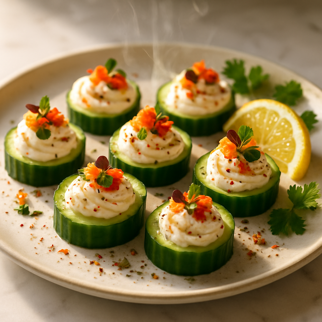 Greek Yogurt Cucumber Bites