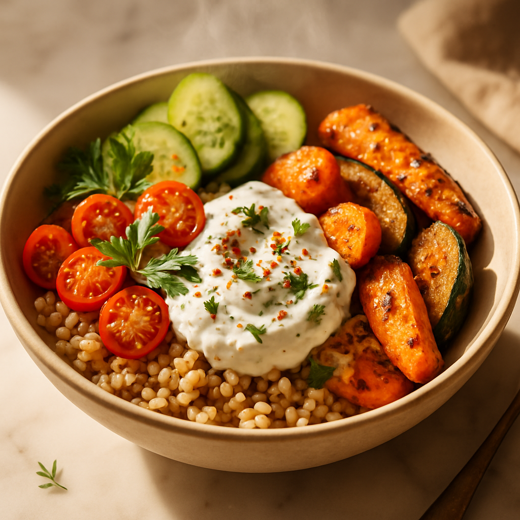 Greek Yogurt Tzatziki Grain Bowl