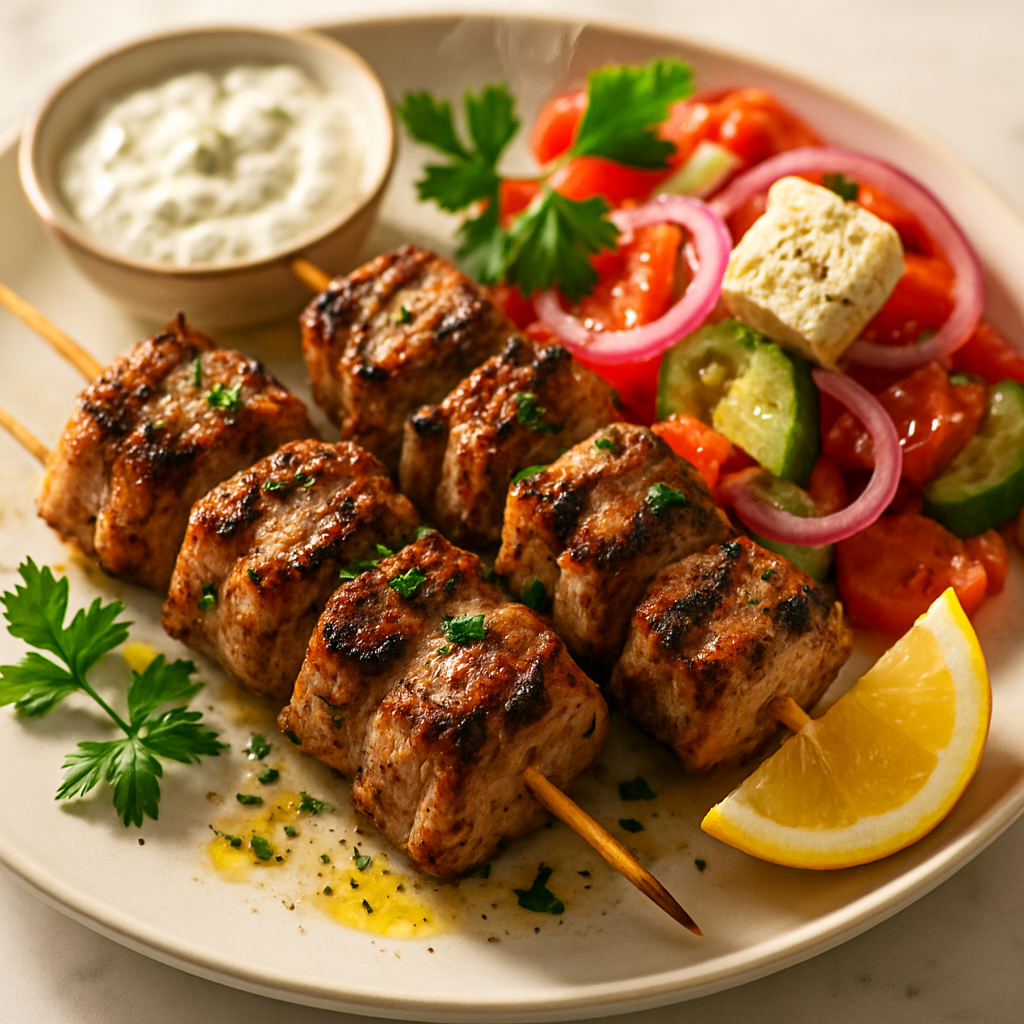 Grilled Greek Pork Souvlaki