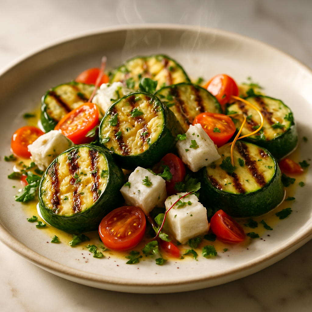 Grilled Zucchini and Feta Salad