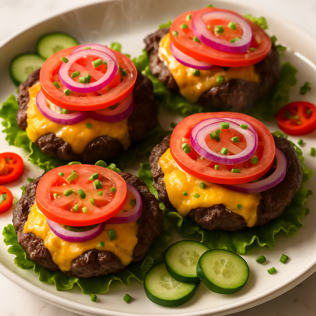 Ground Bison Smash Burgers No Bun