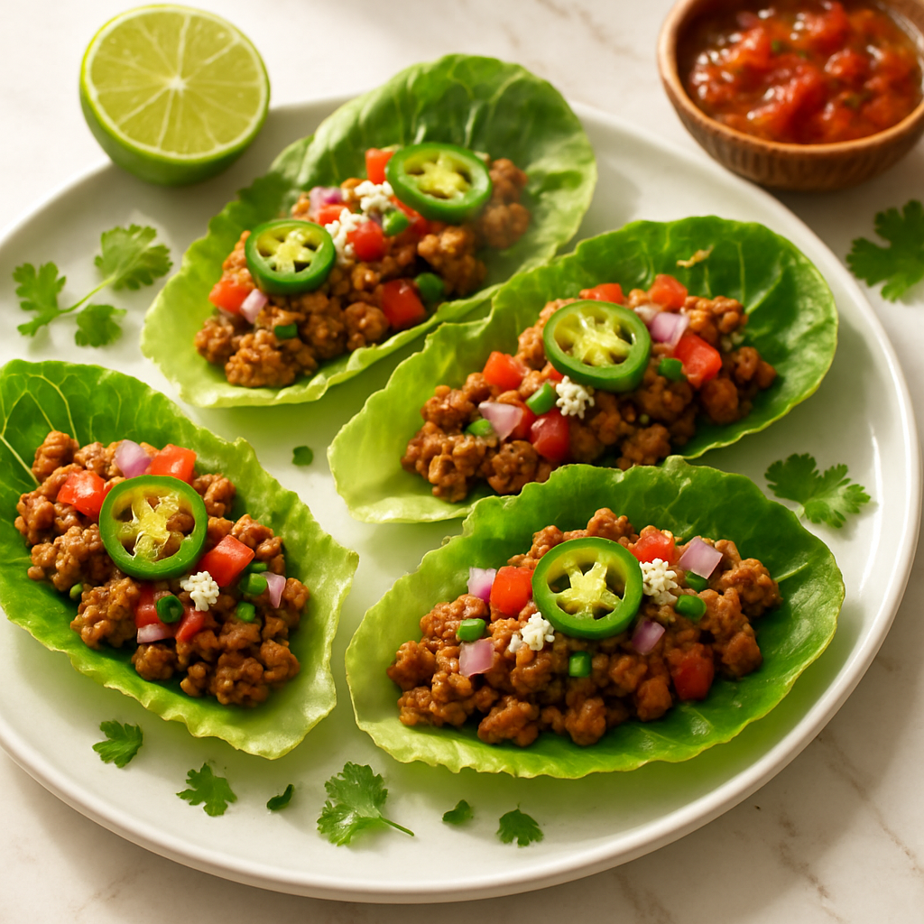 Ground Turkey Taco Lettuce Wraps