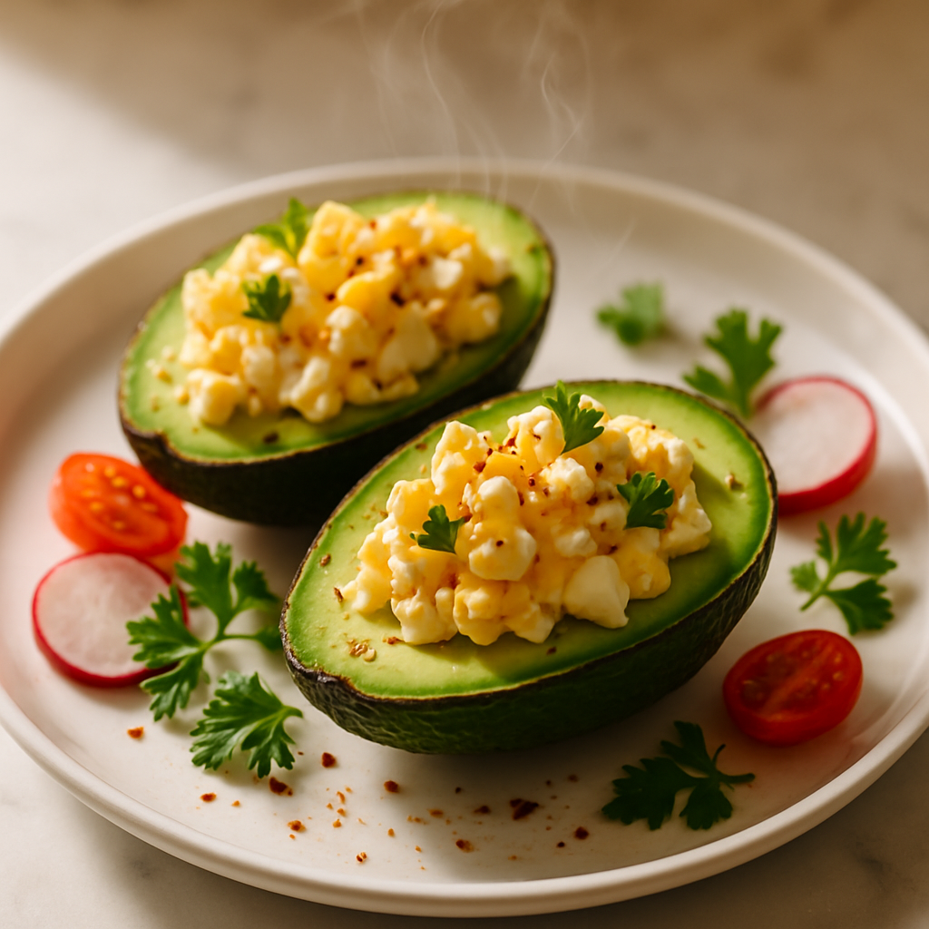 Hard Boiled Egg and Avocado Boats