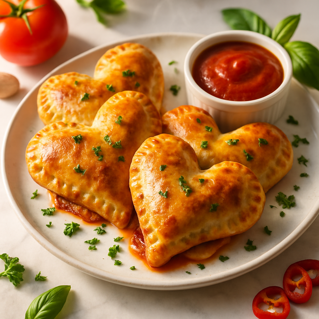 Heart Shaped Pizza Pockets