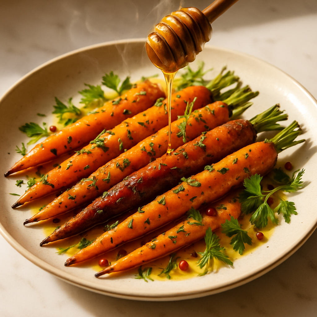 Herb Roasted Carrots with Honey Drizzle