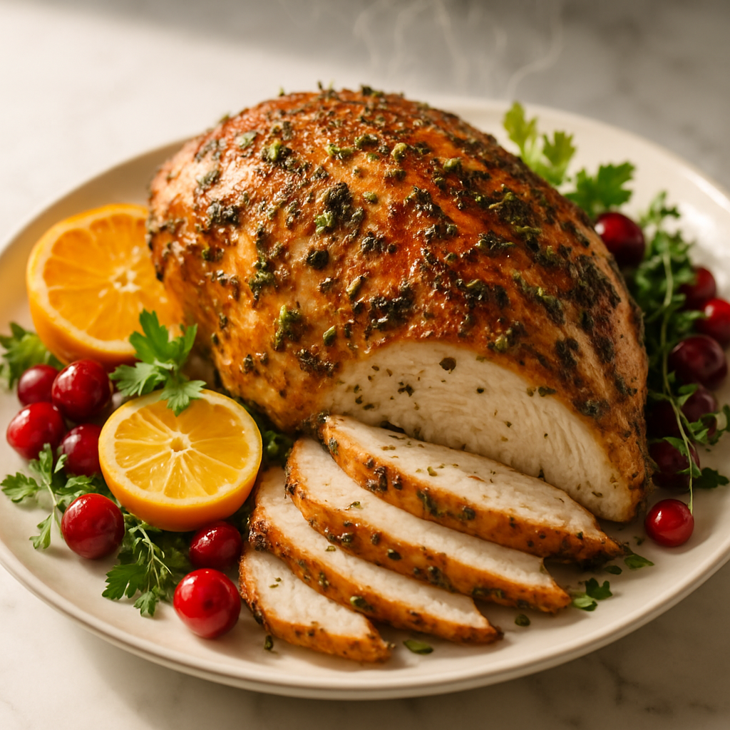 Herb Roasted Turkey with Garlic Butter