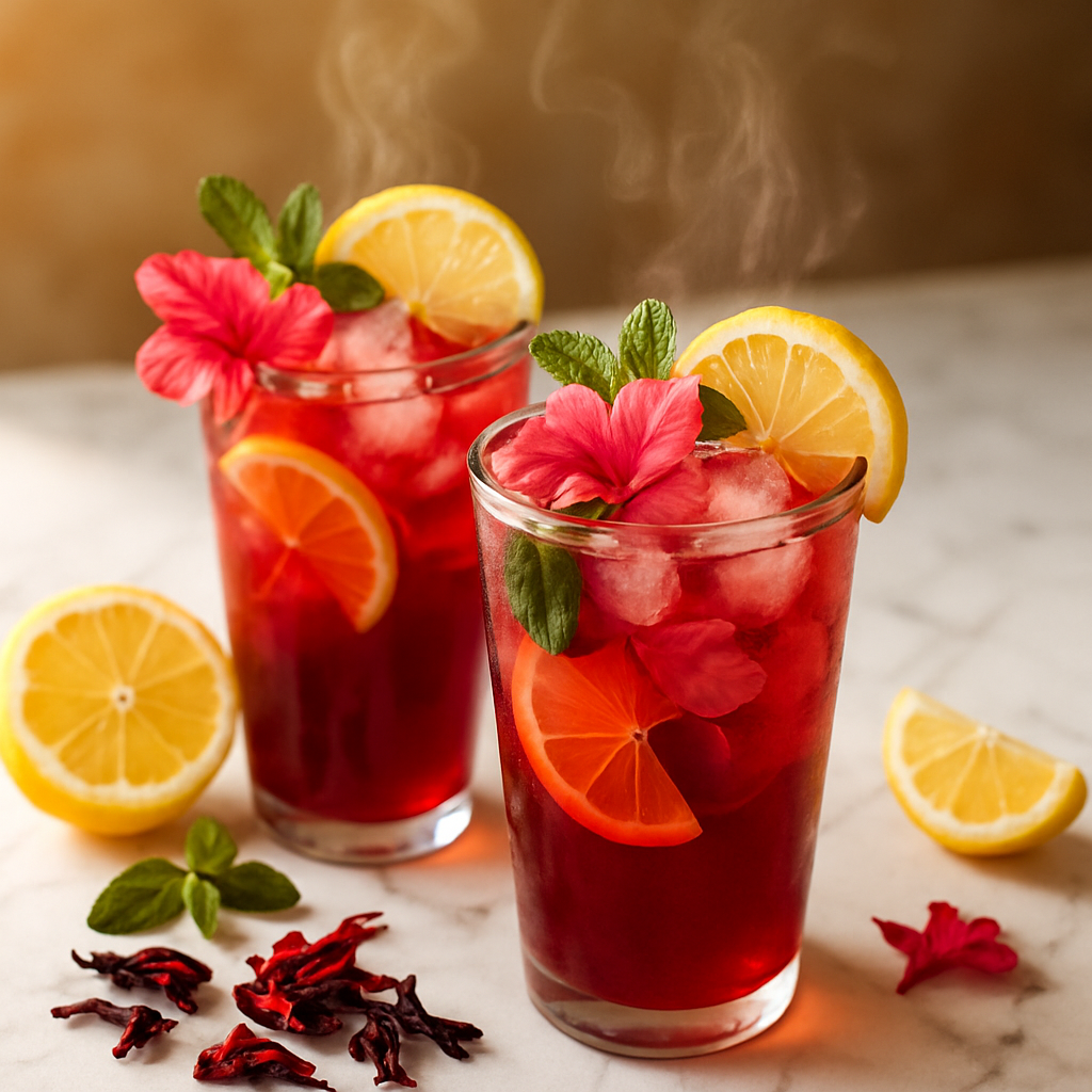 Hibiscus Rose Iced Tea Lemonade