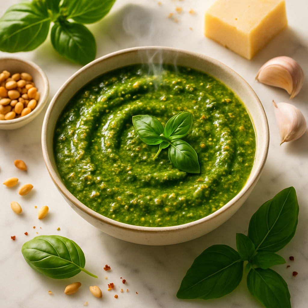 Homemade Basil Pesto Sauce
