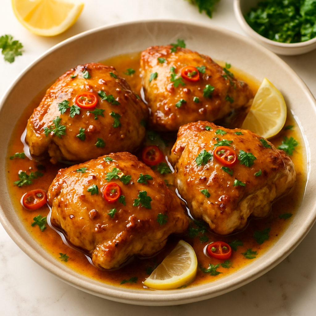 Honey Garlic Butter Chicken Thighs
