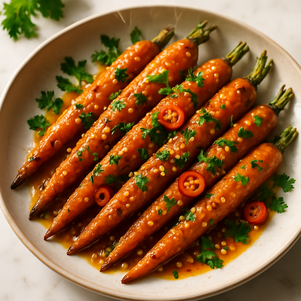Honey Garlic Roasted Carrots