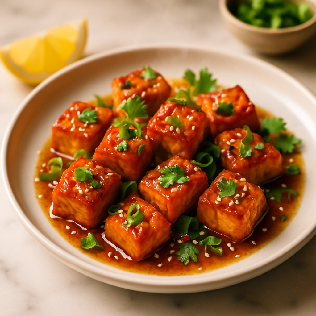 Honey Garlic Salmon Bites