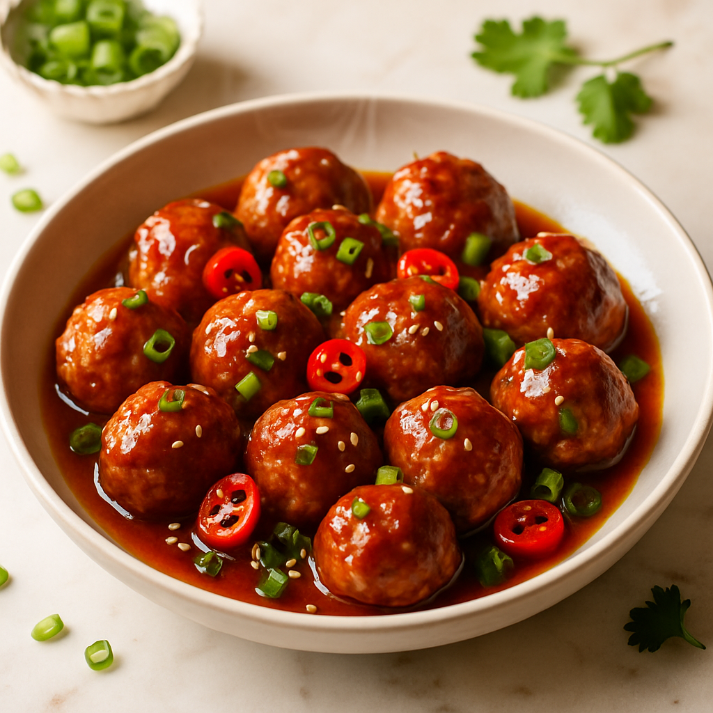 Honey Sriracha Glazed Meatballs