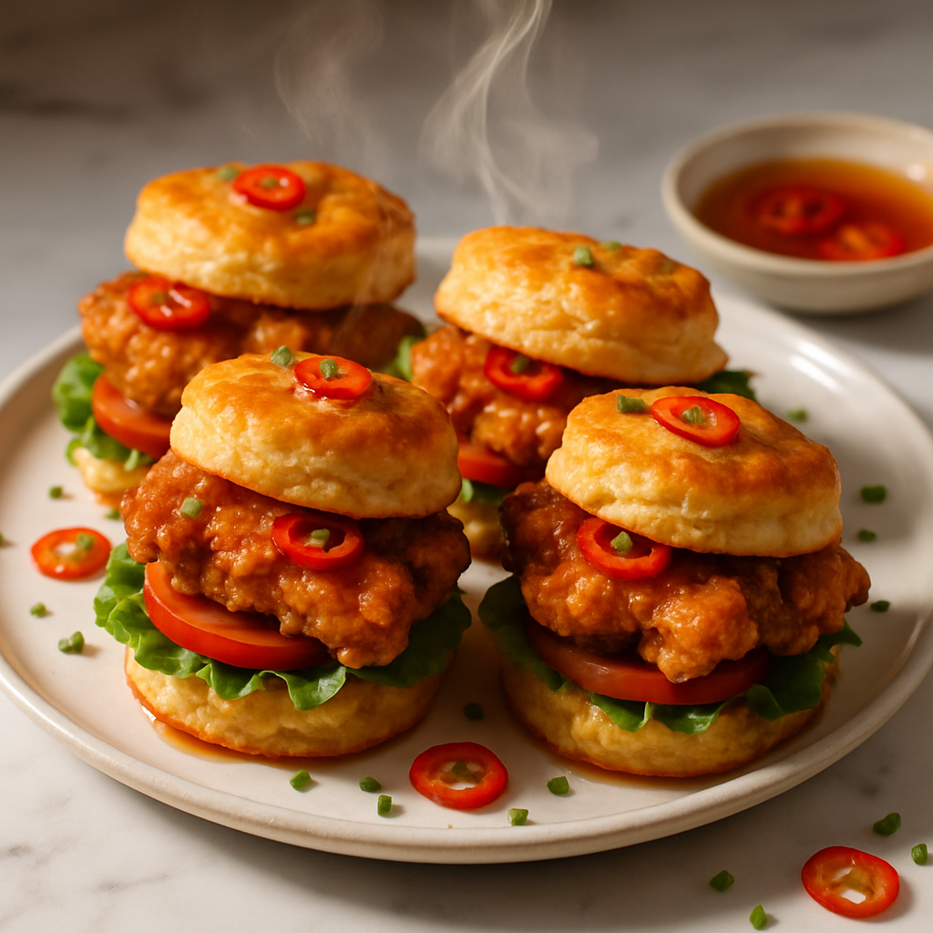 Hot Honey Chicken Biscuit Sliders
