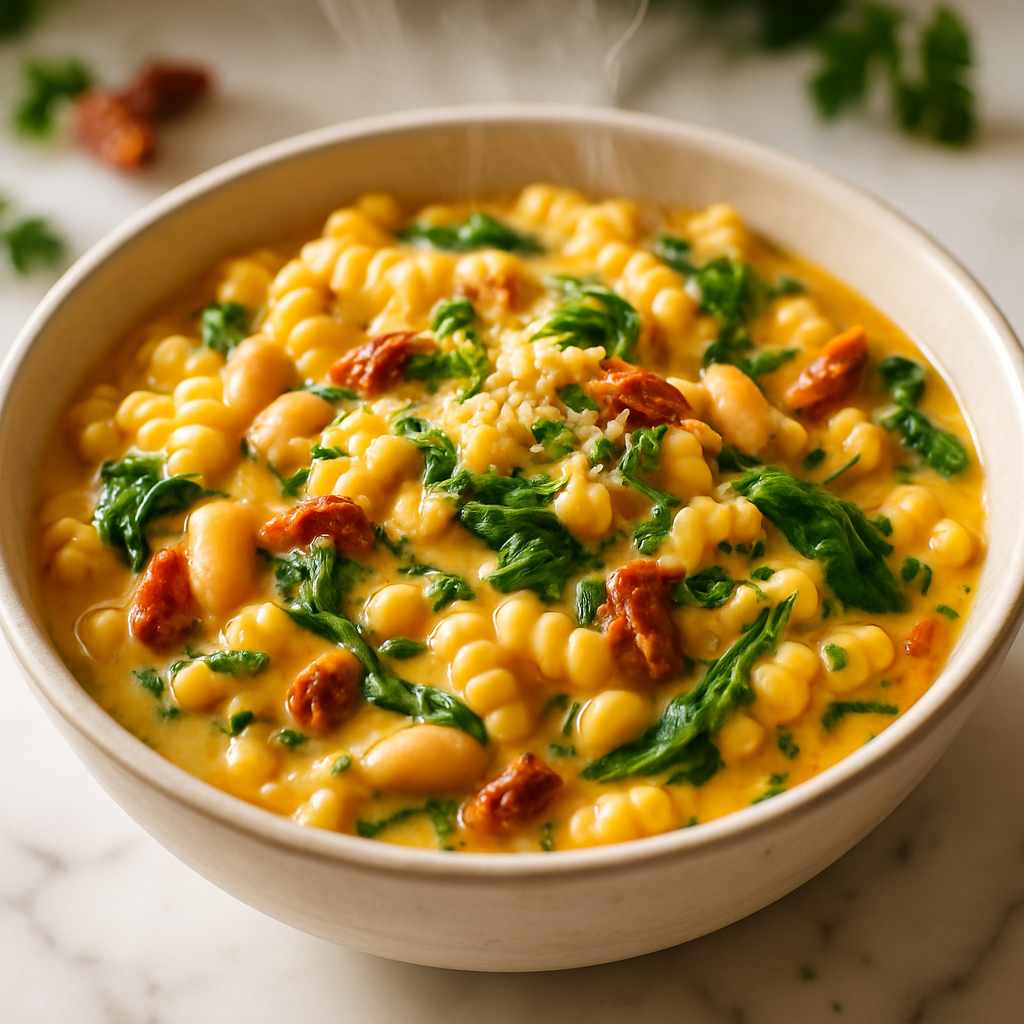 Instant Pot Creamy Tuscan White Bean Pasta