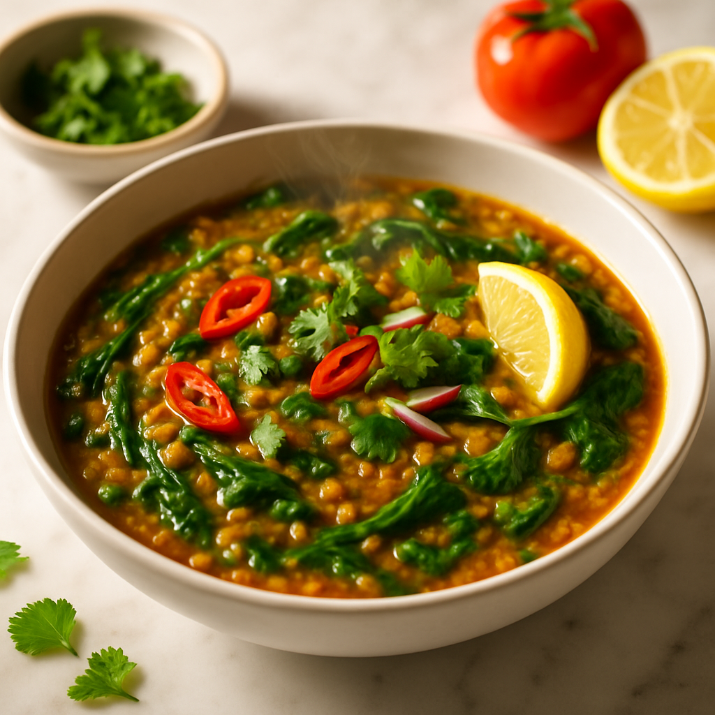 Iron-Rich Spinach and Lentil Dal