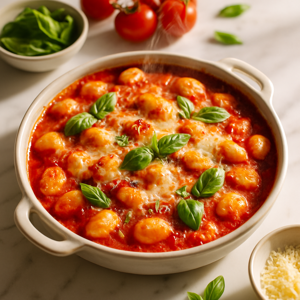 Italian Cheesy Baked Gnocchi