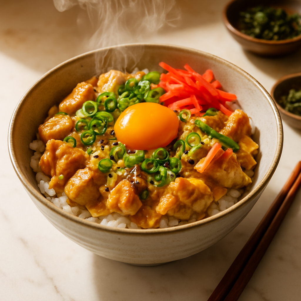 Japanese Oyakodon Chicken and Egg Rice Bowl