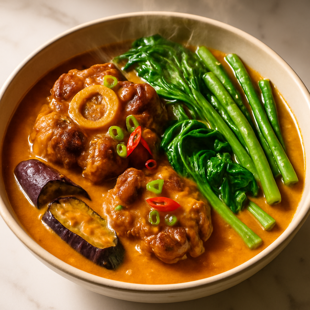 Kare Kare with Oxtail and Vegetables