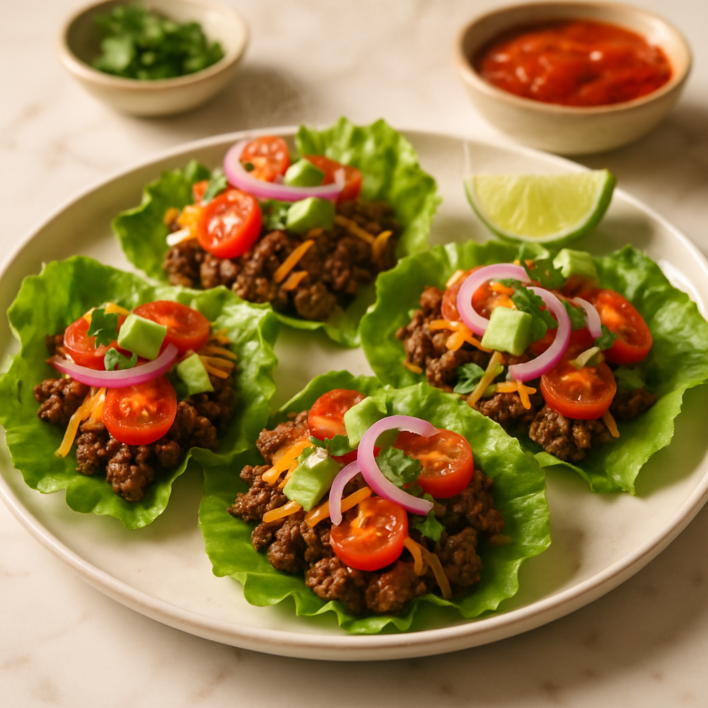 Keto Beef Taco Lettuce Wraps