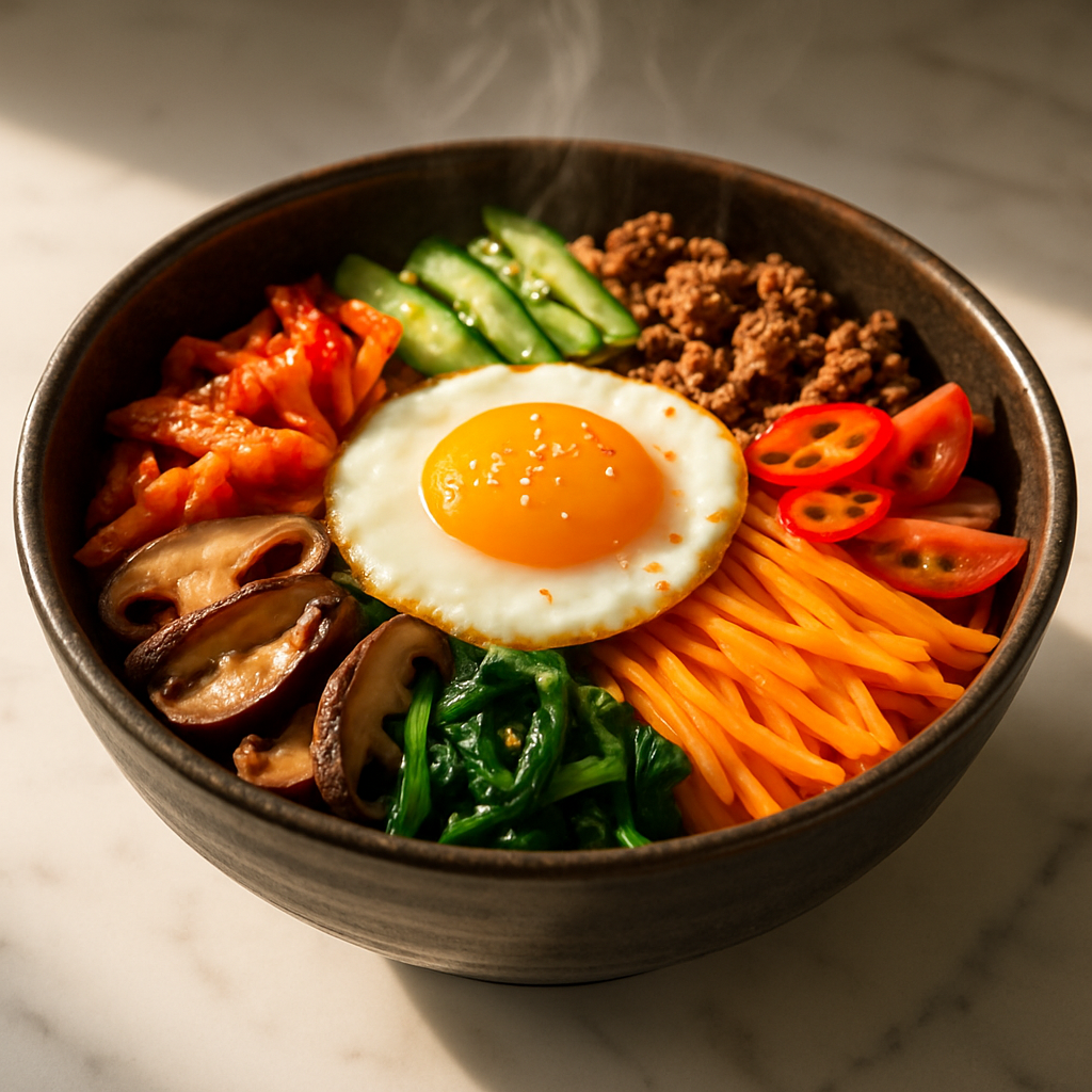 Korean Bibimbap Mixed Rice Bowl