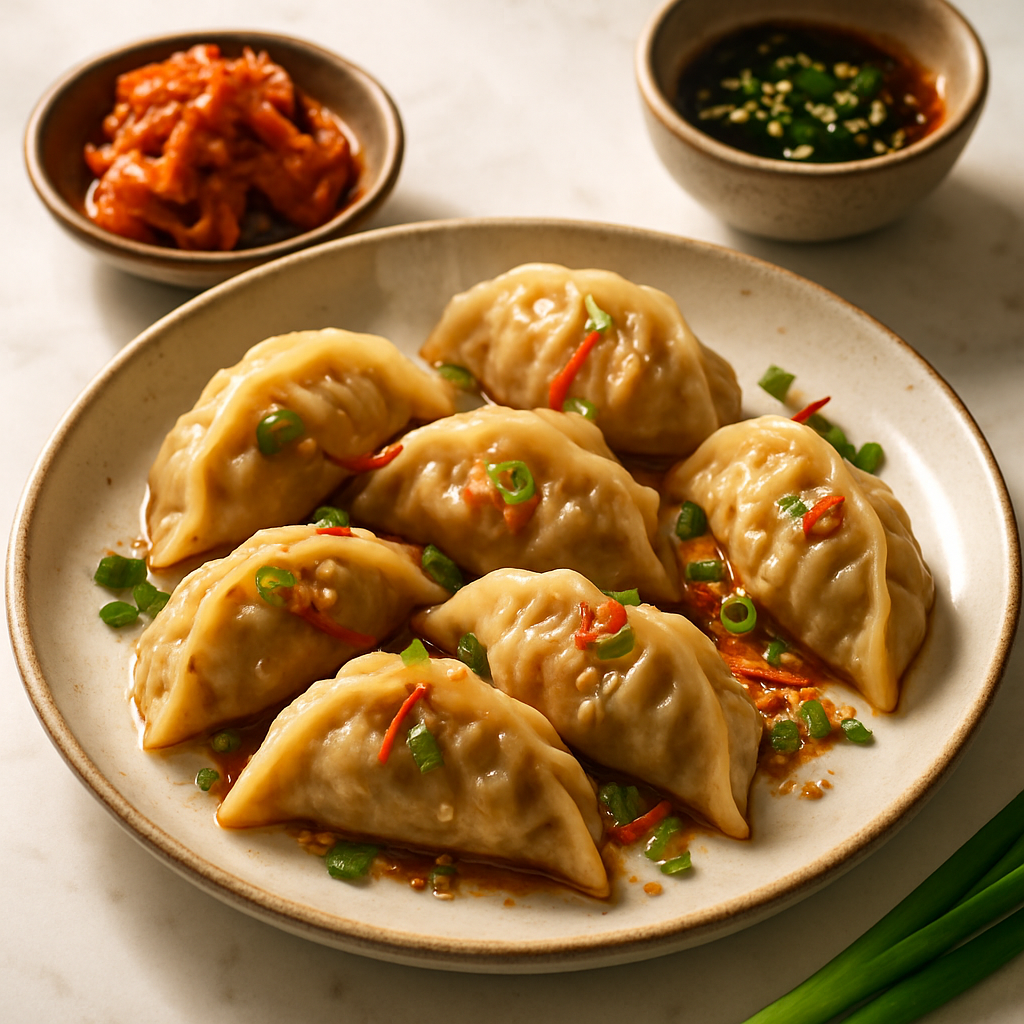 Korean Mandu with Kimchi and Pork