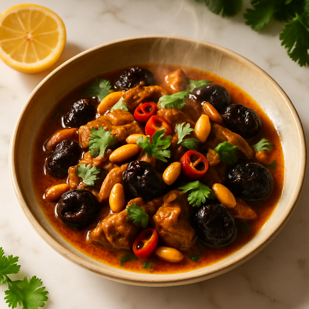 Lamb Tagine with Prunes and Almonds