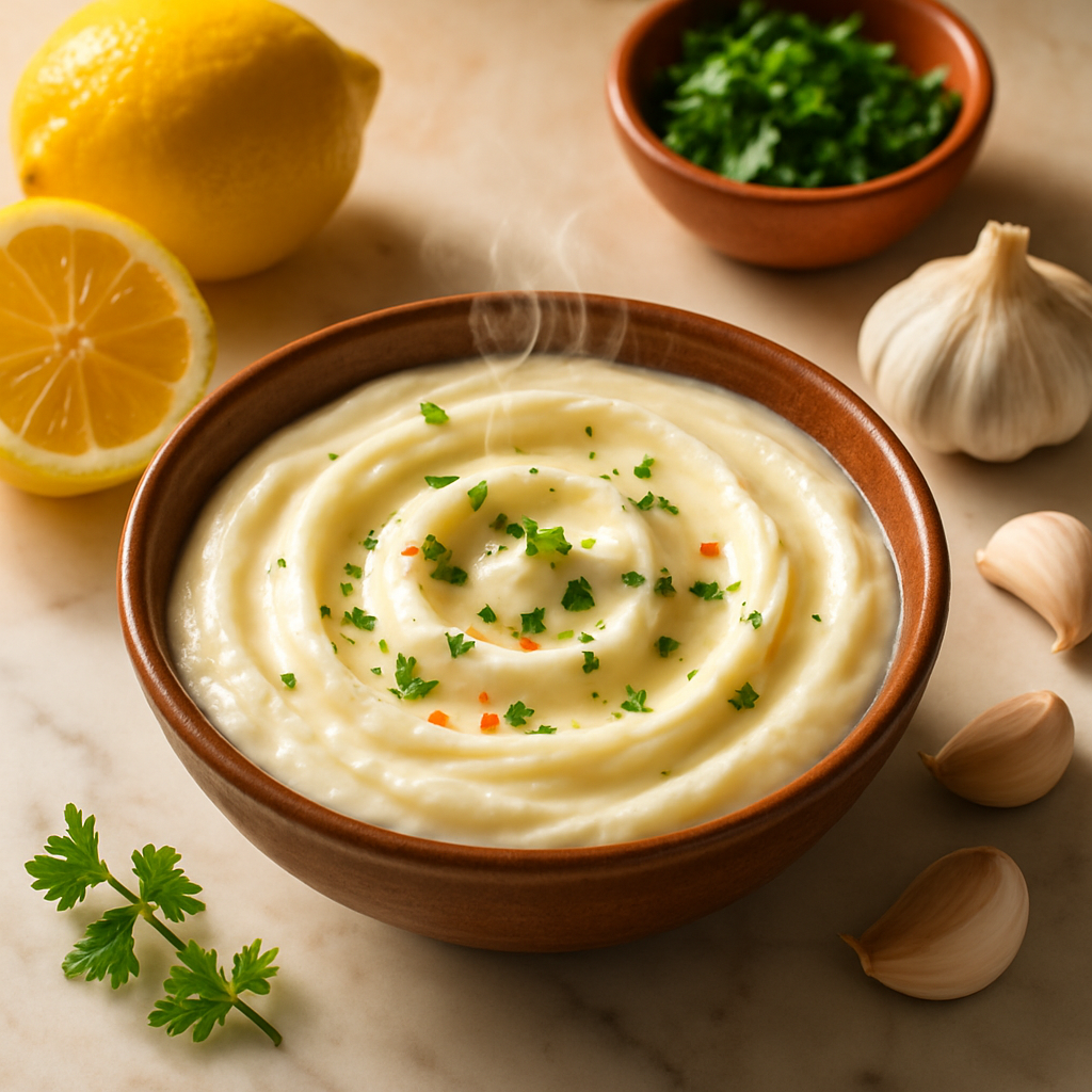 Lebanese Garlic Sauce Toum