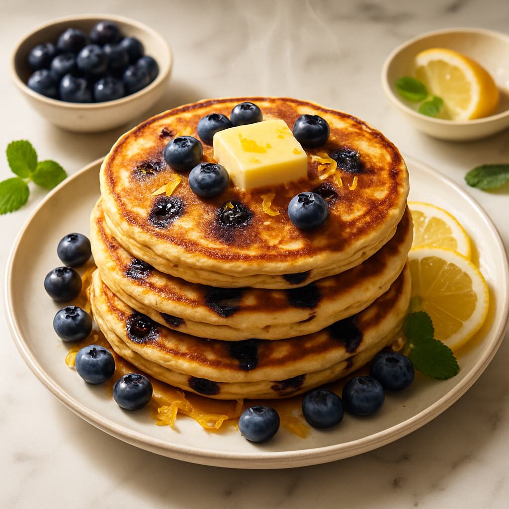 Lemon Blueberry Pancakes