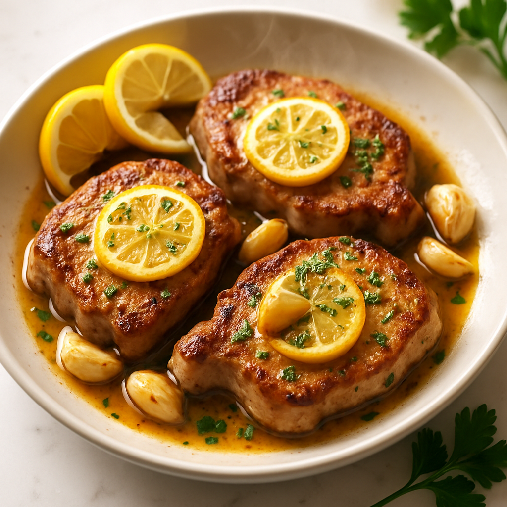 Lemon Garlic Pork Chops