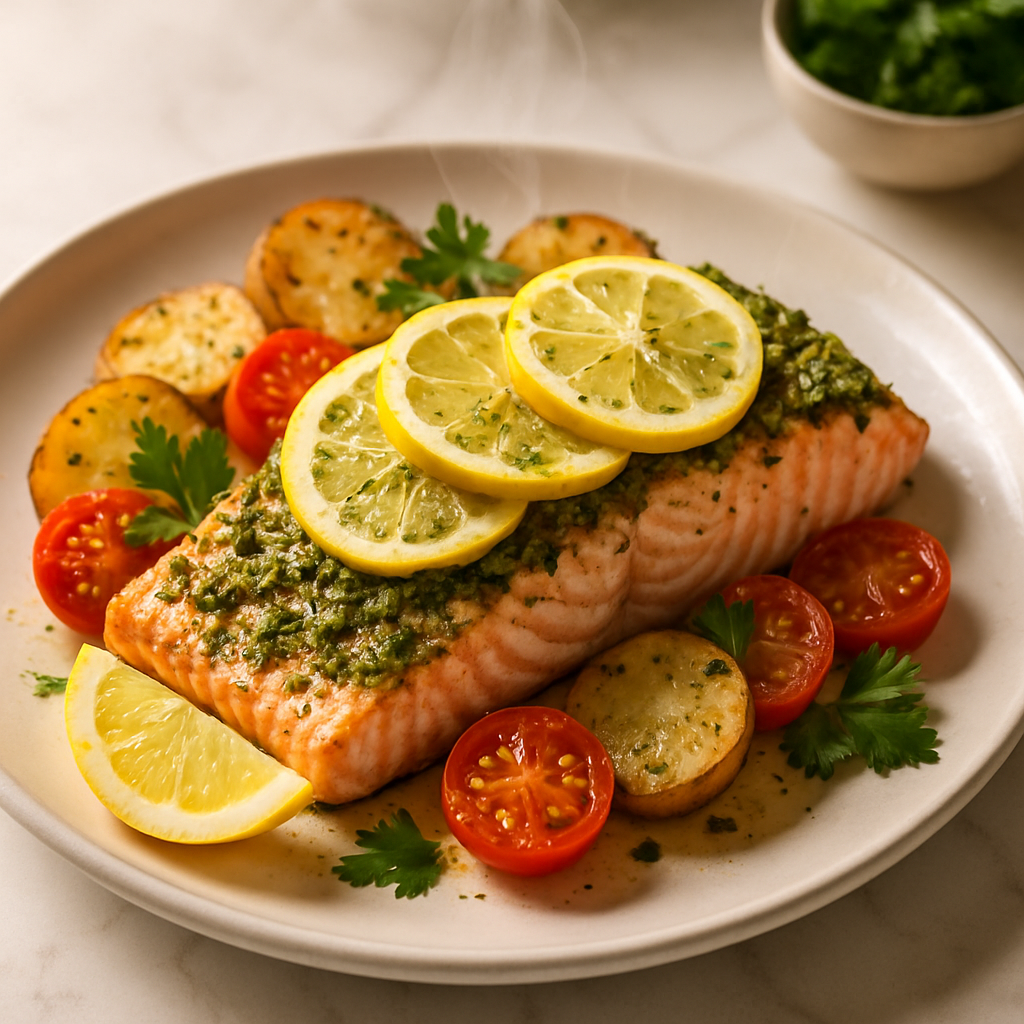 Lemon Herb Baked Salmon