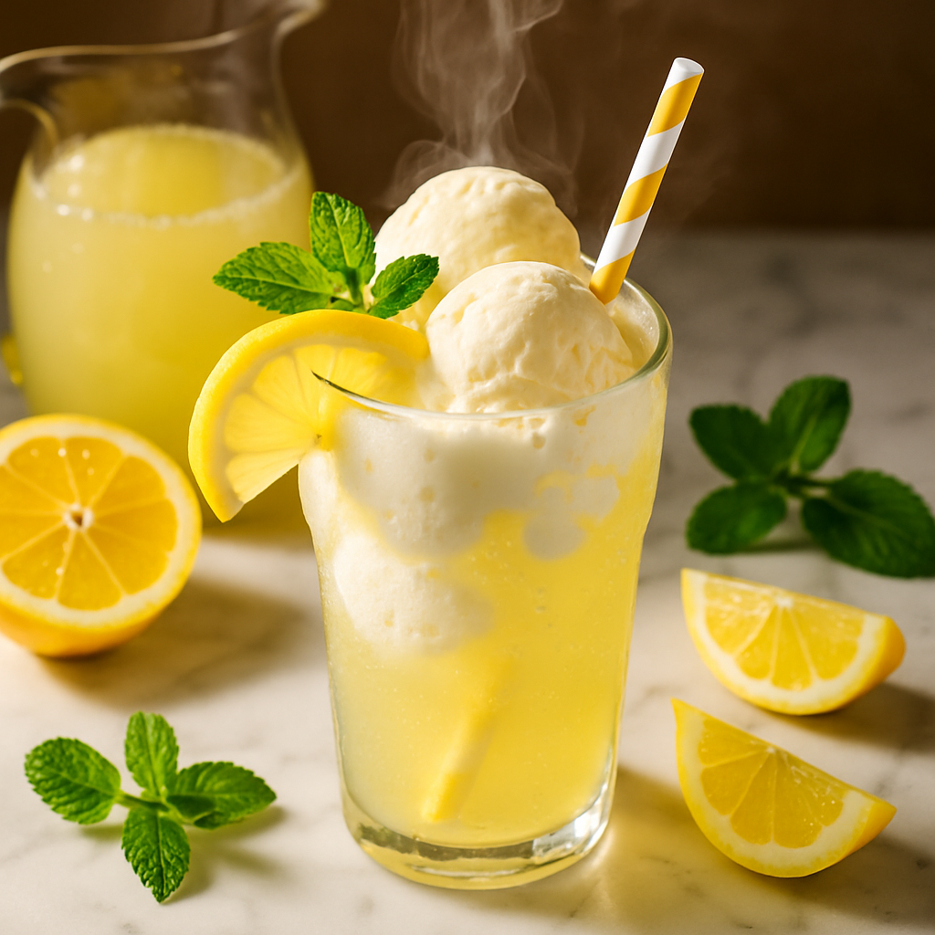 Lemonade Ice Cream Float