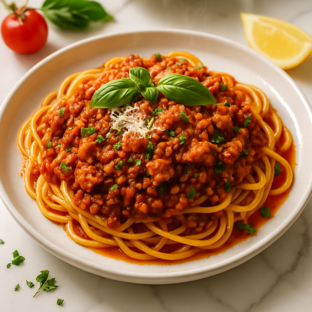 Lentil and Tempeh Bolognese