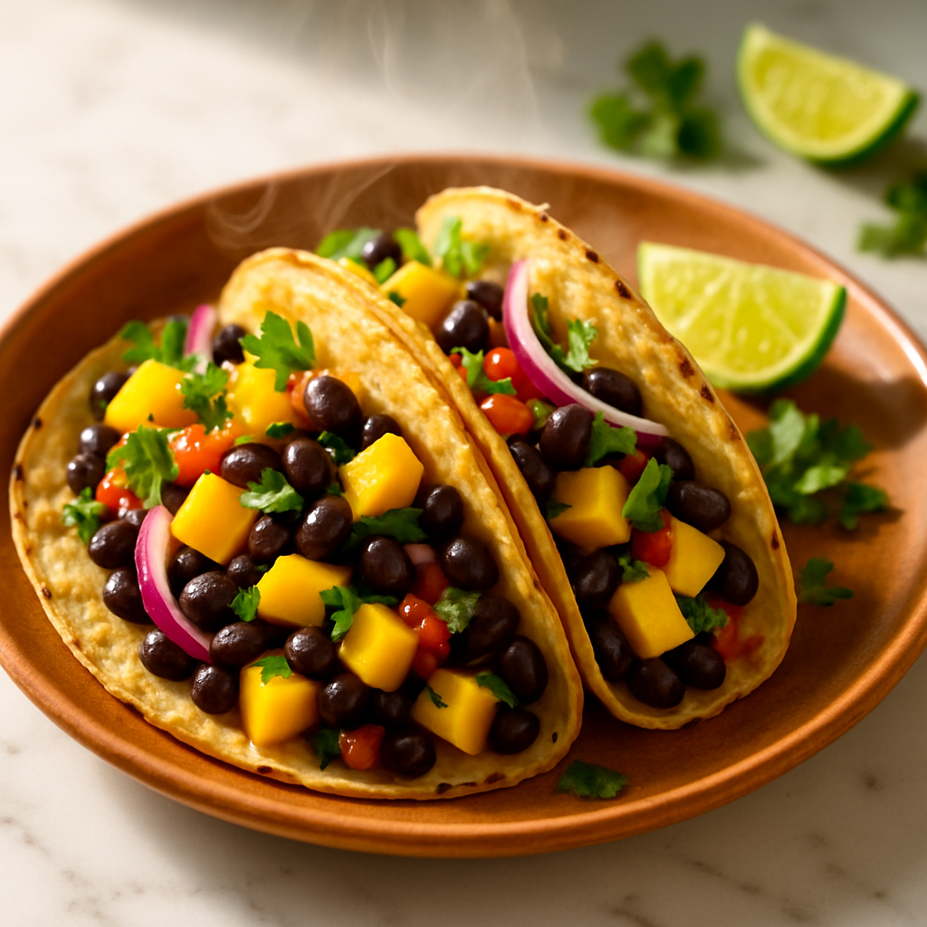 Mango and Black Bean Tacos