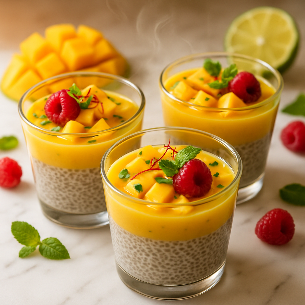 Mango Chia Pudding Cups