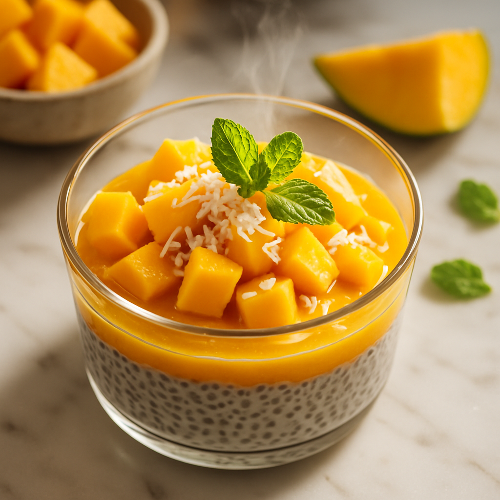 Mango Coconut Chia Pudding