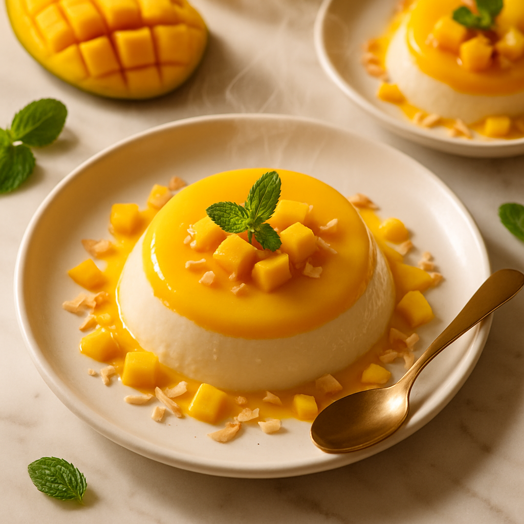 Mango Coconut Panna Cotta
