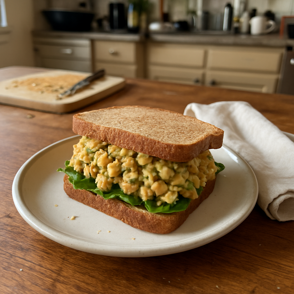 Mediterranean Chickpea Sandwich