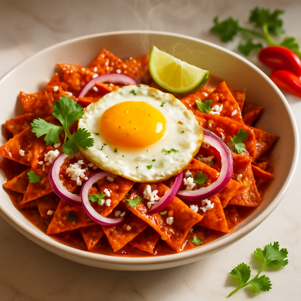 Mexican Chilaquiles Rojos