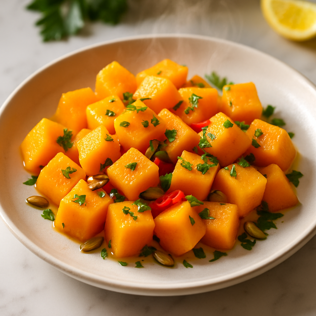 Microwave Butternut Squash Cubes