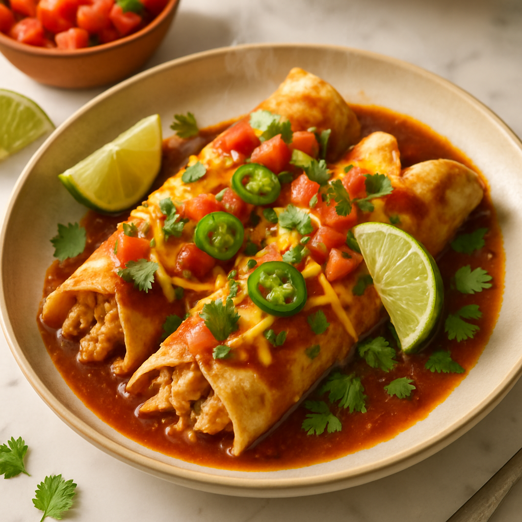 Microwave Chicken Enchiladas