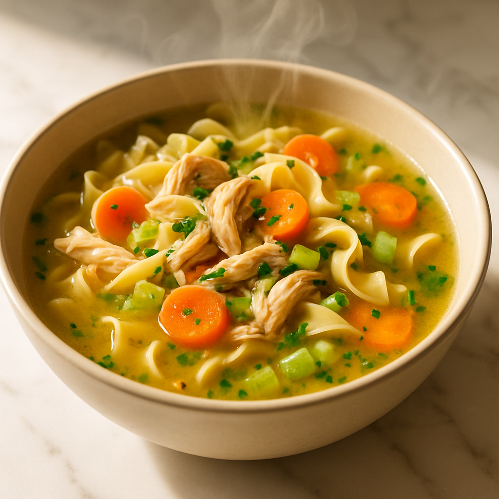 Microwave Chicken Noodle Soup