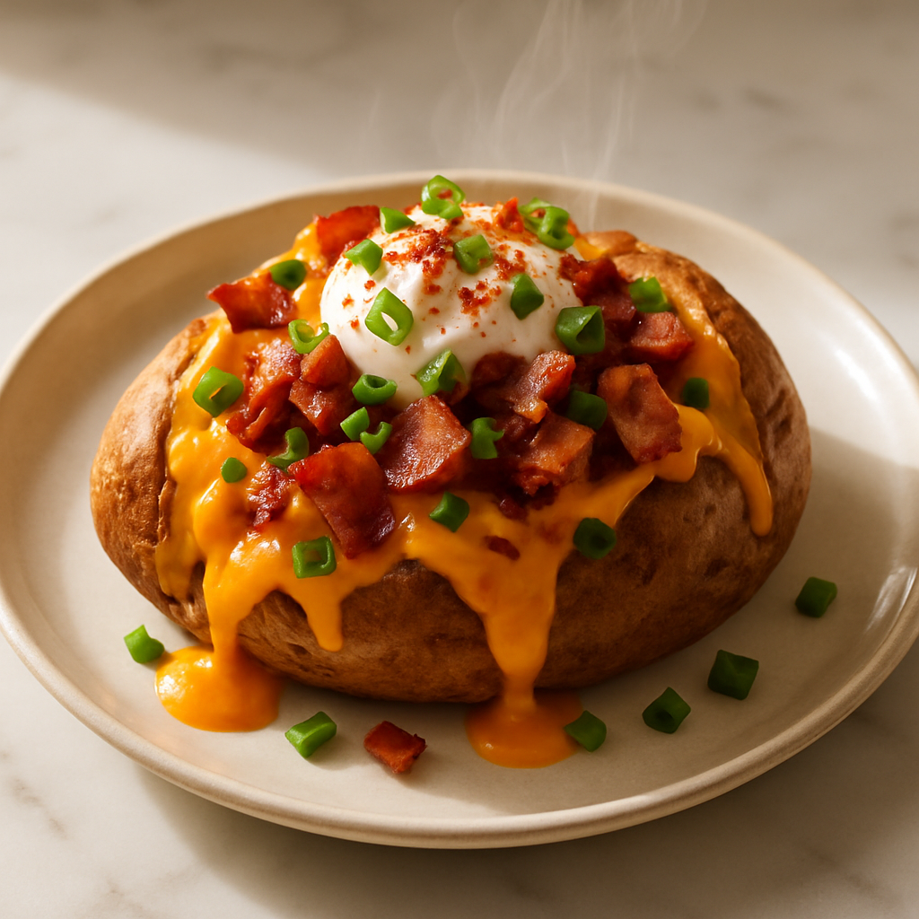 Microwave Loaded Baked Potato