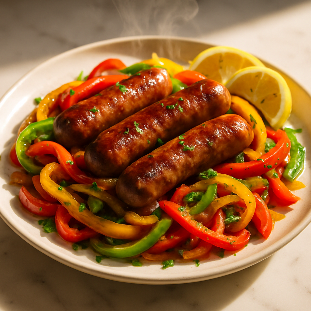 Microwave Sausage and Peppers